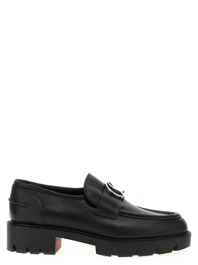 Shop Christian Louboutin Cl Moc Lug Loafers In Black
