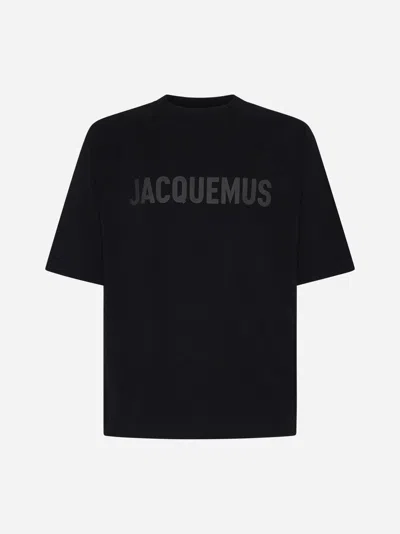 Shop Jacquemus Le Tshirt Typo In Black