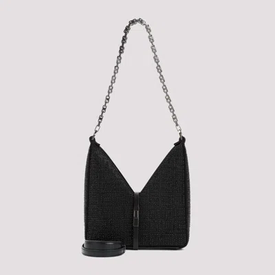 Shop Givenchy 4g Strass Mini Cut Out Shoulder Bag In Black