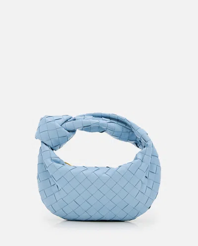 Shop Bottega Veneta Mini Jodie Leather Handbag In Clear Blue