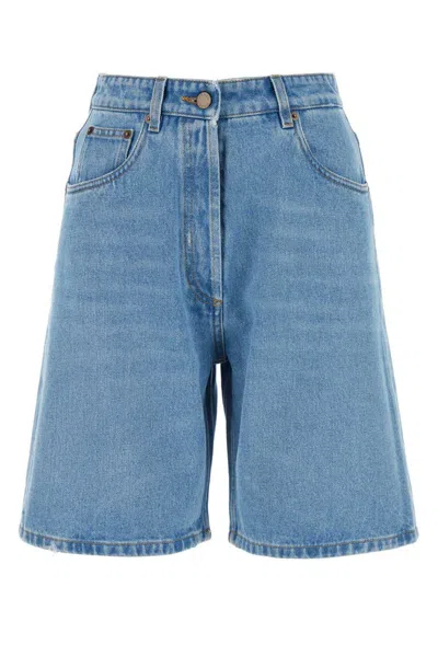 Shop Prada Denim Bermuda Shorts