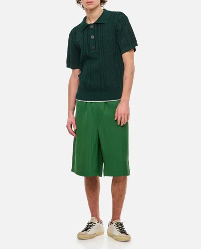 Shop Jacquemus Juego Shorts In Green