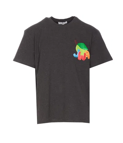 Shop Jw Anderson J.w. Anderson Lime Print Jwa T-shirt In Grey