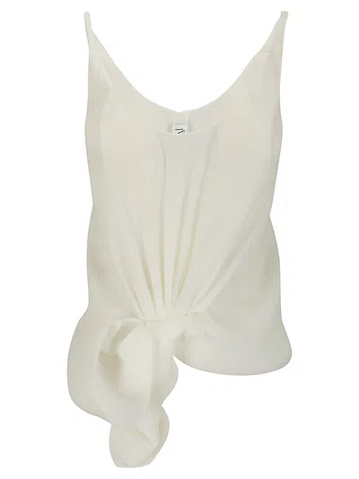 Shop Jw Anderson J.w. Anderson Knot Front Strap Top In Off White