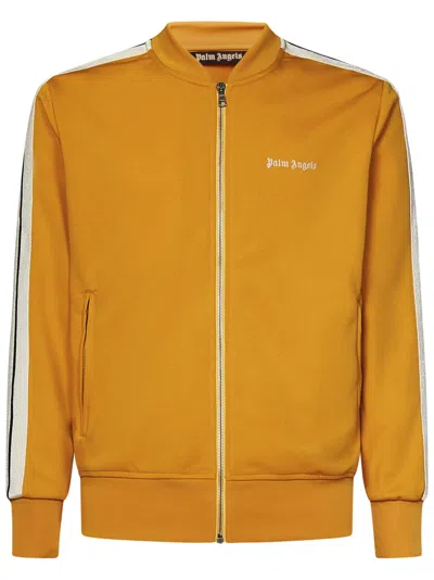 Shop Palm Angels Classic Logo Bomber Track Jacket In Orange