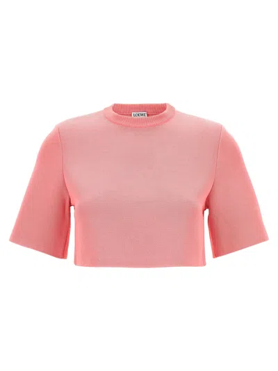 Shop Loewe Reproportioned Cropped Top In Pink
