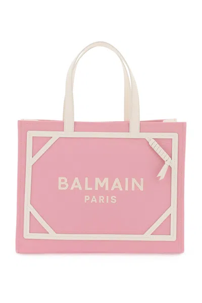 Shop Balmain Medium B-army Tote Bag In Rose Creme (white)