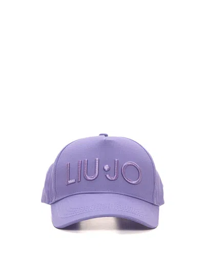 Shop Liu •jo Peaked Hat In Wisteria