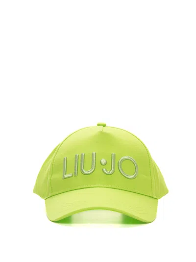 Shop Liu •jo Peaked Hat In Lime