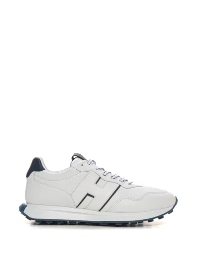 Shop Hogan H601  Leather Sneakers In White