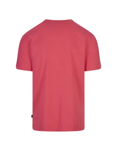 Shop Hugo Boss Strawberry T-shirt With Rubber Printed Logo In Red