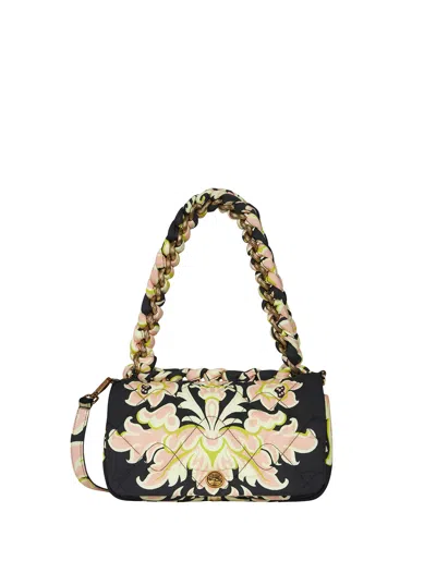 Shop Etro Printed Black Medium Bond Bag