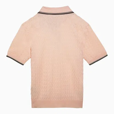 Shop Amiri Light Pink Viscose Polo Shirt