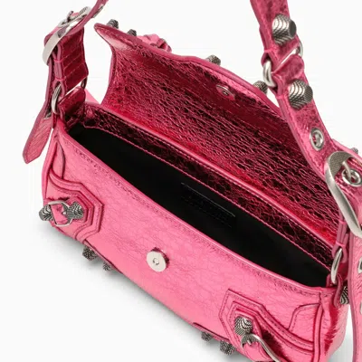 Shop Balenciaga Le Cagole Xs Metallic Pink Shoulder Bag