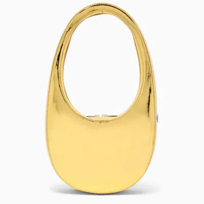 Shop Coperni Gold Patent Leather Swipe Bag