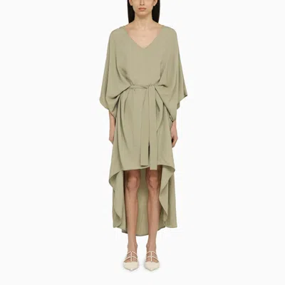 Shop Federica Tosi Sage Green Dress In Silk Blend