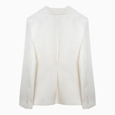 Shop Margaux Lonnberg Margaux Lönnberg White Ryder Single Breasted Jacket In Wool Blend