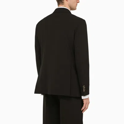 Pt Torino Black Single-breasted Jacket In Wool Blend