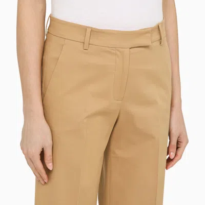 Shop Quelledue Desert Coloured Cotton Trousers