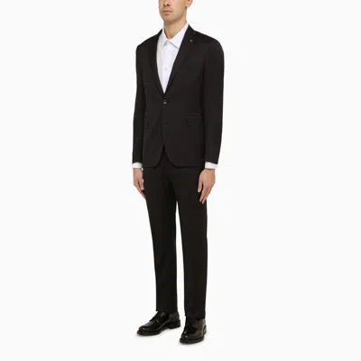 Shop Tagliatore Blue Single Breasted Wool Suit