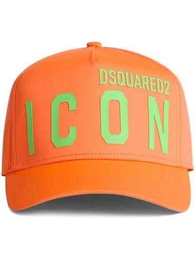 Shop Dsquared2 Caps & Hats In Orange