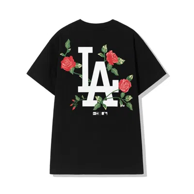 春夏MLB花卉印花图案NY/LA男女情侣潮牌穿搭短袖圆领t恤