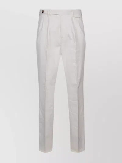Shop Brunello Cucinelli Trousers With Dyed Finish And Front Pleats
