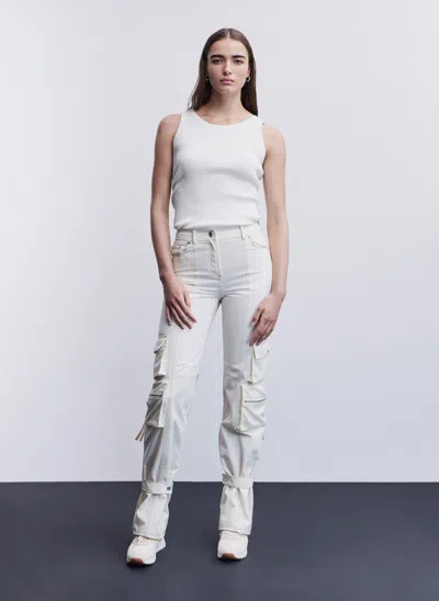 Shop Dkny Cargo Pants In White