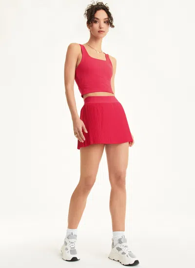 Shop Dkny Double Layer Skort In Pink