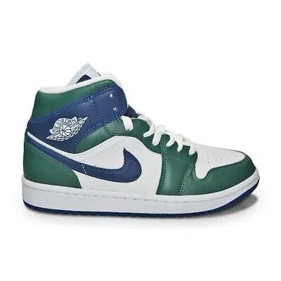 Pre-owned Nike Womens  Air Jordan 1 Mid Se - Dz5326 300 - Noble Green Midnight Navy