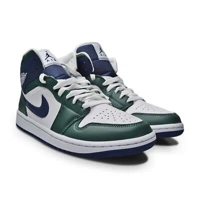 Pre-owned Nike Womens  Air Jordan 1 Mid Se - Dz5326 300 - Noble Green Midnight Navy