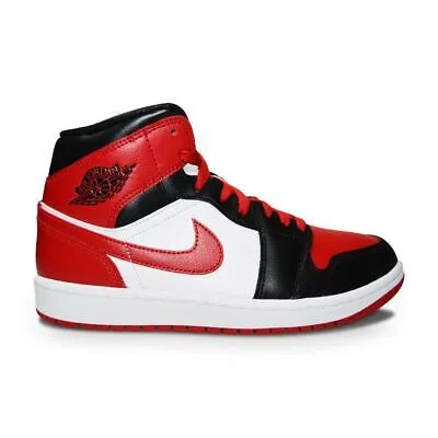 Pre-owned Nike Womens  Air Jordan 1 Mid - Bq6472 079 - Black Gym Red White