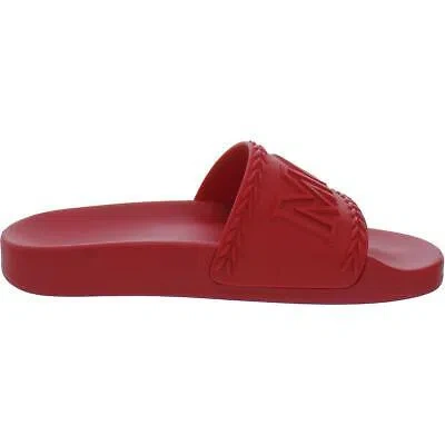 Pre-owned Mcm Womens Red Slip On Slides Flatform Sandals Shoes 36 Medium (b,m) Bhfo 9361