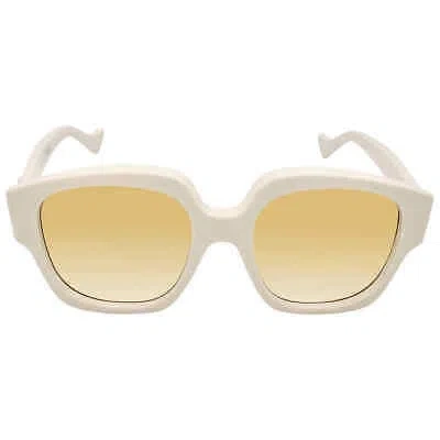 Pre-owned Gucci Yellow Gradient Square Ladies Sunglasses Gg1372s 001 56 Gg1372s 001 56