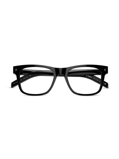 Prada 55mm Rectangular Blue Light Blocking Glasses In Black