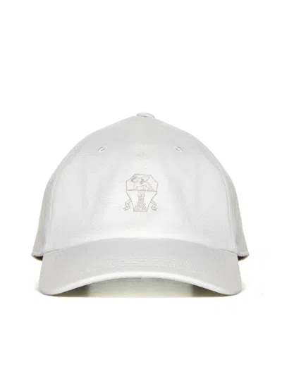 Shop Brunello Cucinelli Hat In Bianco