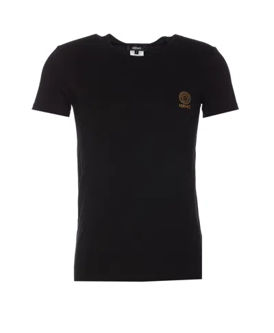 Shop Versace Bi-pack Medusa Logo T-shirt In Black