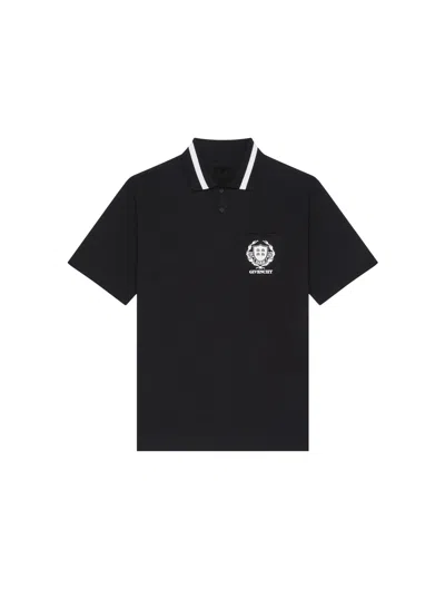 Shop Givenchy Short Sleeves Polo With Casual Pocket In Black