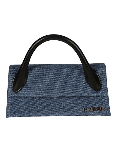 Shop Jacquemus Le Chiquito Long Tote In Blue