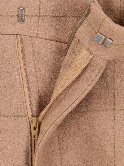 Shop Gucci Straight Pants In Camel