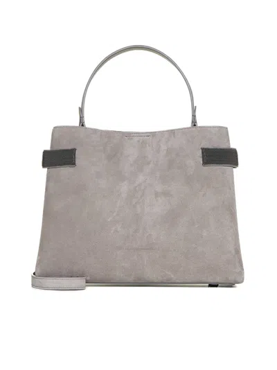 Shop Brunello Cucinelli Shoulder Bag In Fango