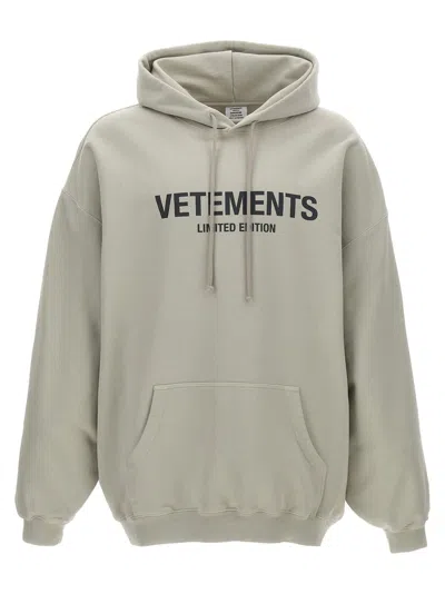 Shop Vetements Limited Edition Logo Hoodie In Gray