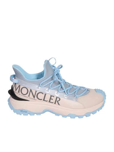 Shop Moncler Trailgrip Lite 2 Grey/ Light Blue Sneakers