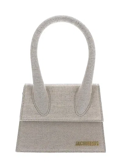 Shop Jacquemus Le Chiquito Moyen Handbag In Grey