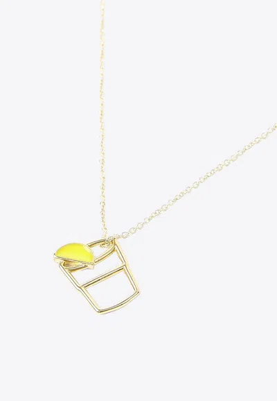 Shop Aliita 9-karat Yellow Gold Tequila Necklace