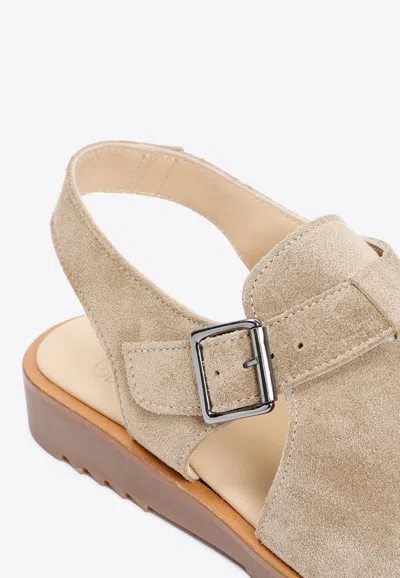 Shop Paraboot Adriatic Suede Sandals In Beige
