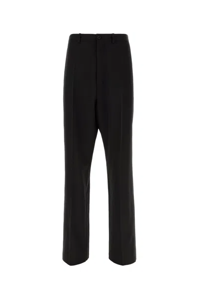 Shop Balenciaga Large Tuxedo Pants In Black