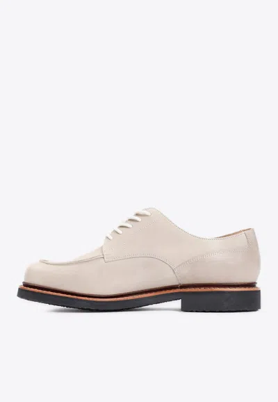 Shop Paraboot Amboise Suede Lace-up Shoes In Beige