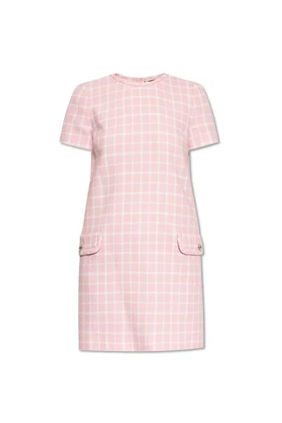 Shop Versace Contrasto Tweed Short In Pink