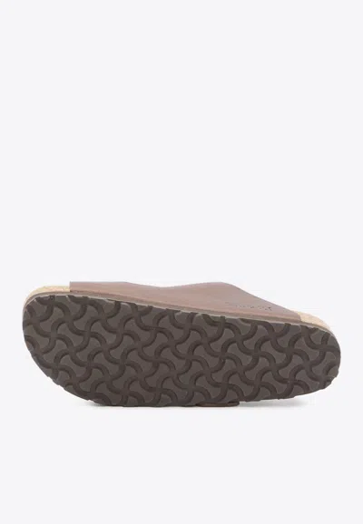 Shop Birkenstock Arizona Perforated Straps Sandals In Brown